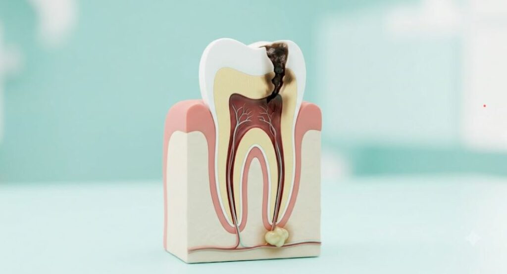 Infected tooth, Carious tooth